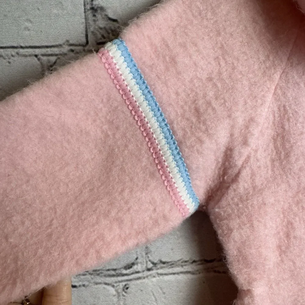 Vintage‎ Carter's Baby Girl Fleece Snowsuit Coverall Pink Small Up To 20 lb